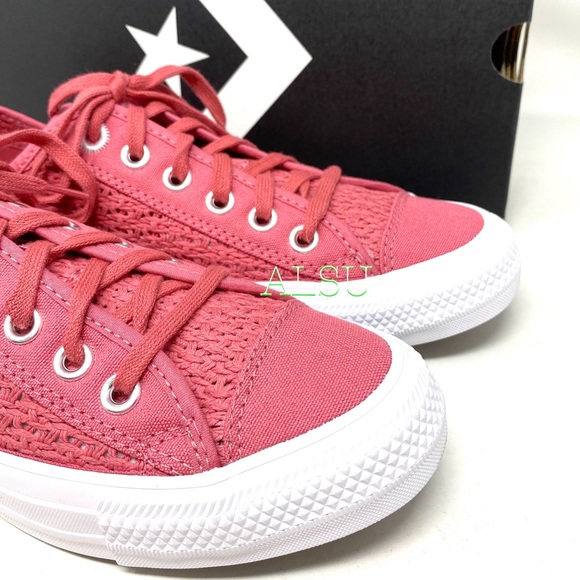šMarch Saleš Converse CTAS Canvas Knitted Pink Sneakers Womenās Size 9 567656C - Picture 7 of 8